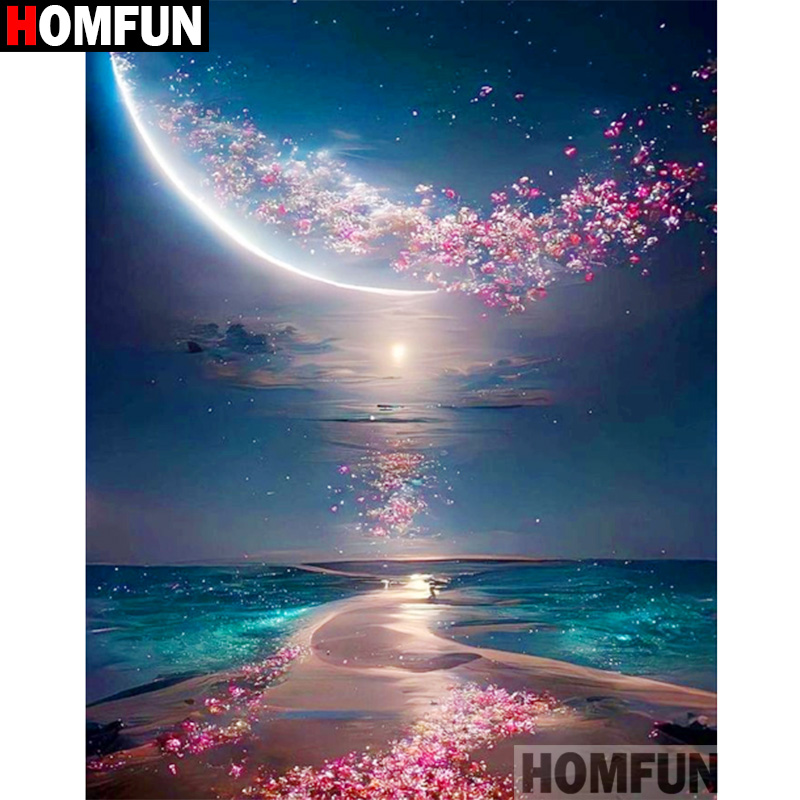 Embroidery Cross Stitch Patterns - HOMFUN 5D elmas desen taklidi dikiş