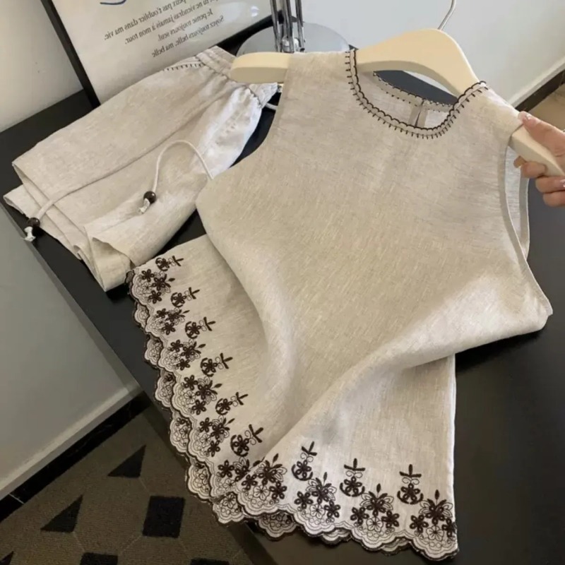 Embroidery Uniform - Basit Eski Para Tarzı Pamuk ve