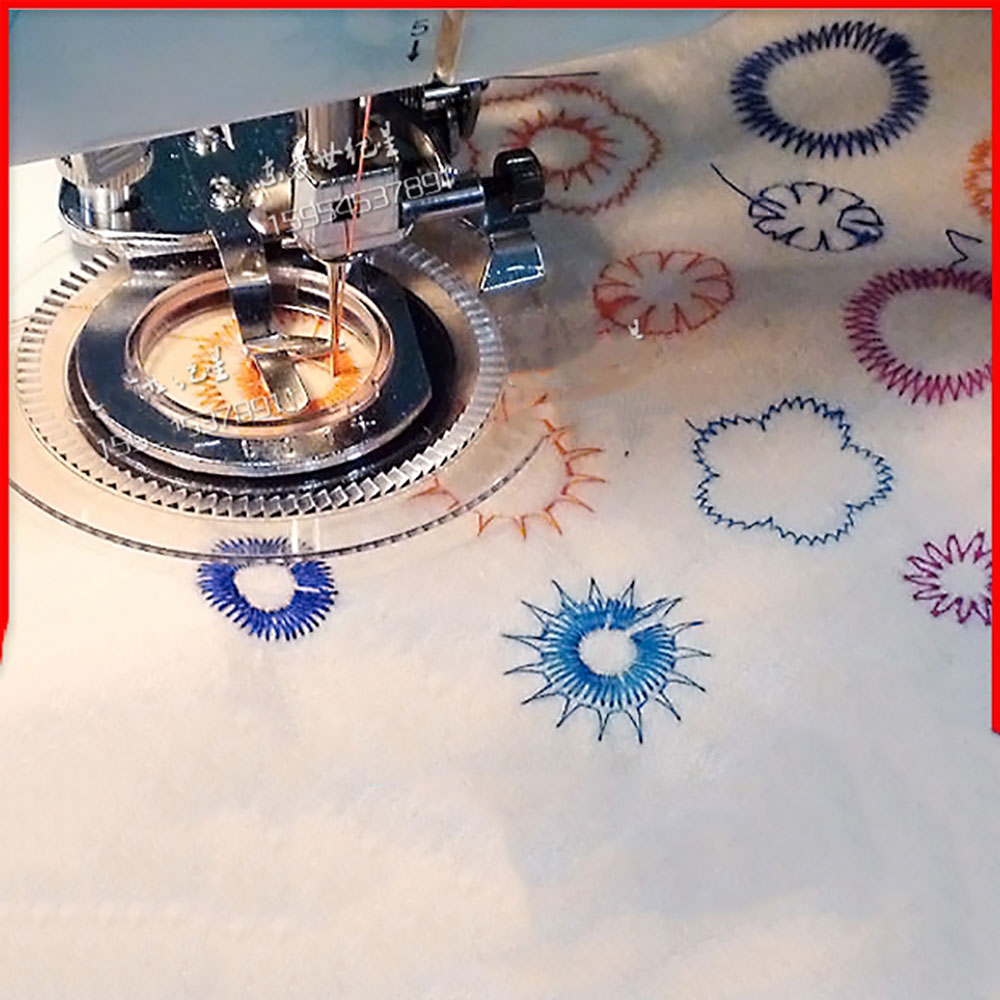 Embroidery Daisy Flower - Ev Çok Fonksiyonlu DİKİŞ MAKİNESİ Dairesel