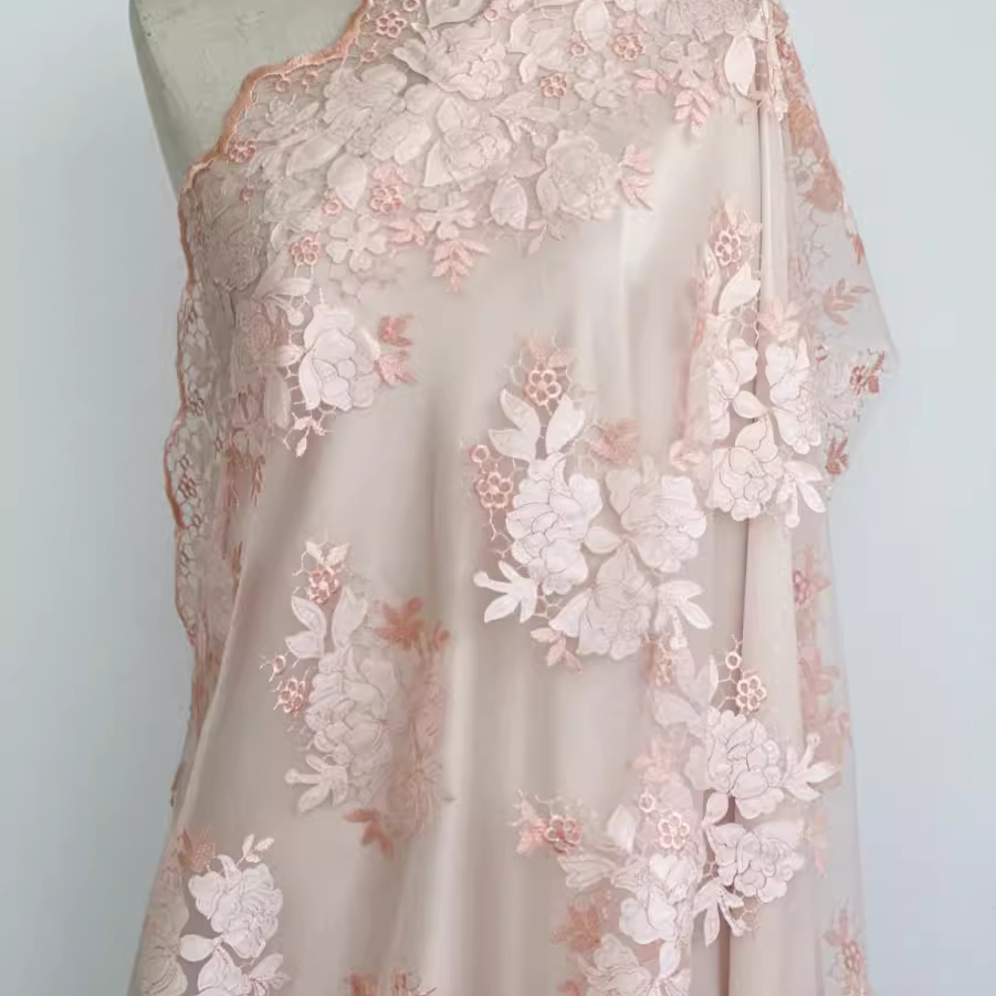 Embroidery Skirt - 1yard High quality mesh fabrics Light