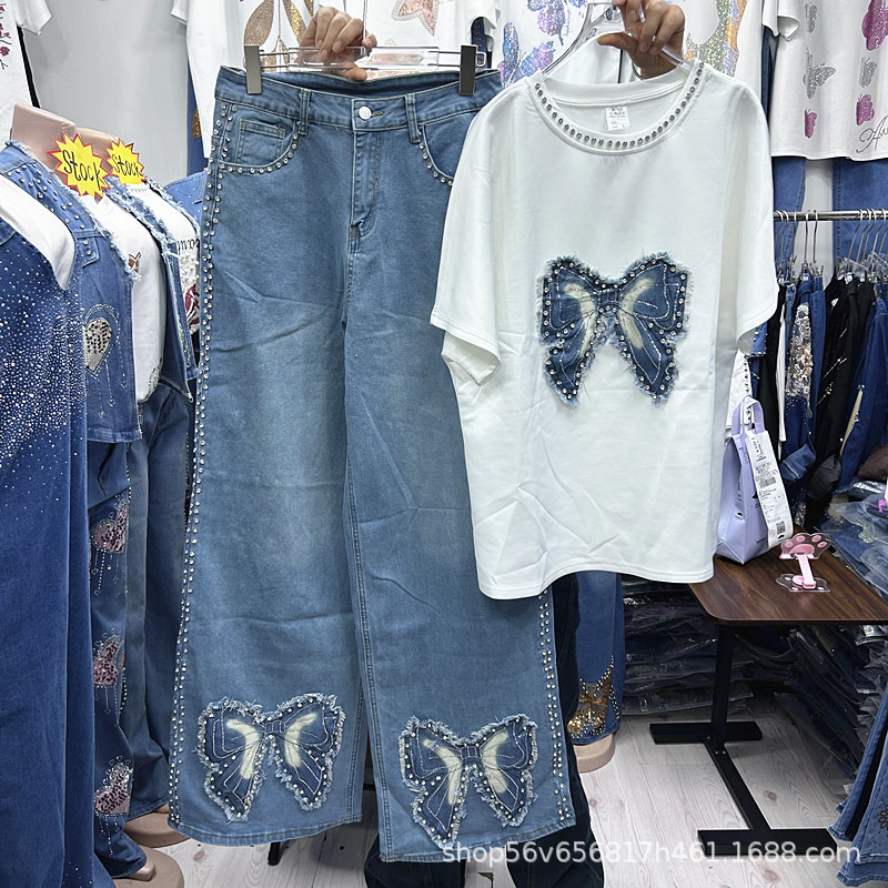 Embroidery Uniform - Yeni İlkbahar Yaz Bol Kadın İki