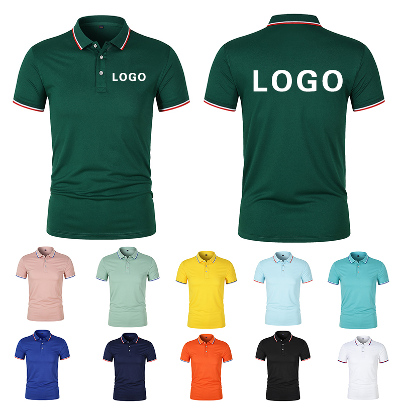 Embroidery Men Shirt - Yaz erkek kadın yaka kısa kollu