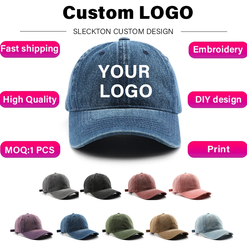 Embroidery Design Logo - SLECKTON Özel LOGO beyzbol şapkası Erkekler