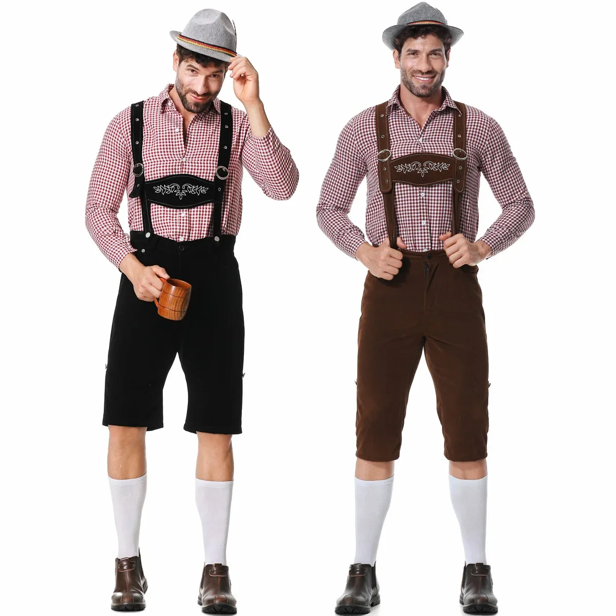 Embroidery Men Shirt - Almanya Münih Geleneksel Oktoberfest Karnaval Giyim