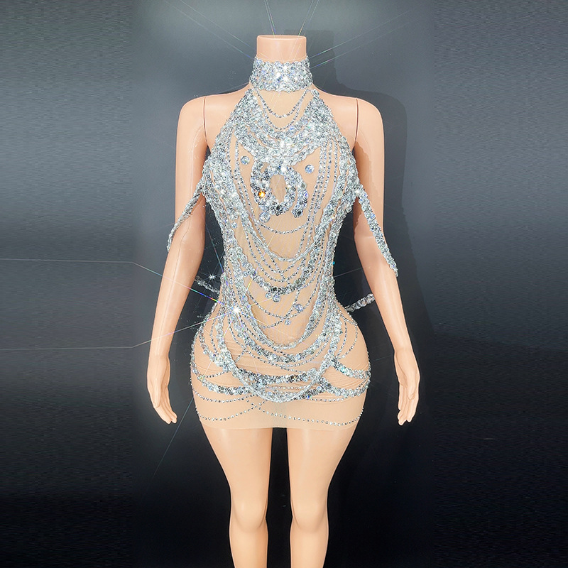 Seksi ışıltılı gümüş balo kıya - Embroidery Skirt incelemesi ve fiyatı