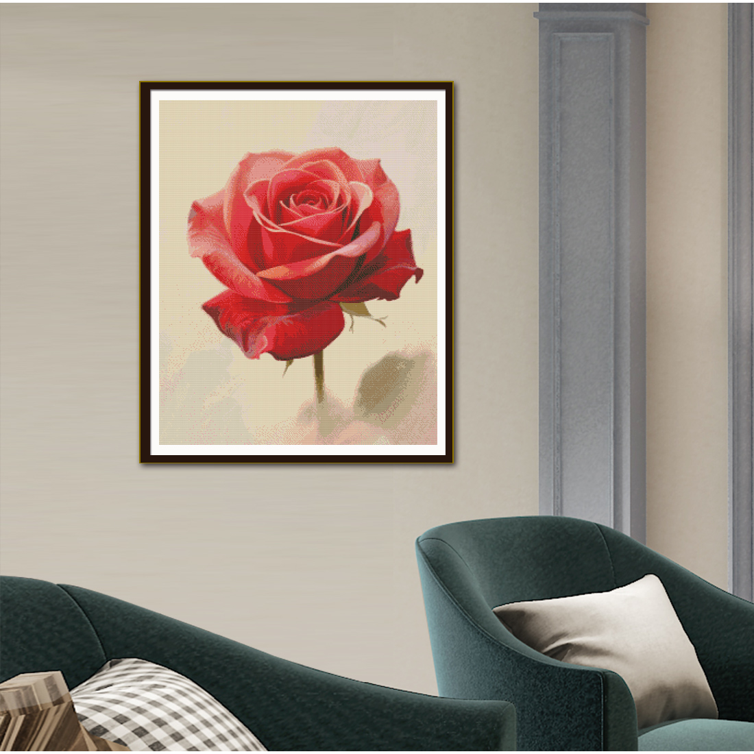 Çiçek açan gül desenli kanaviç - Embroidery Rose Stitch incelemesi ve fiyatı