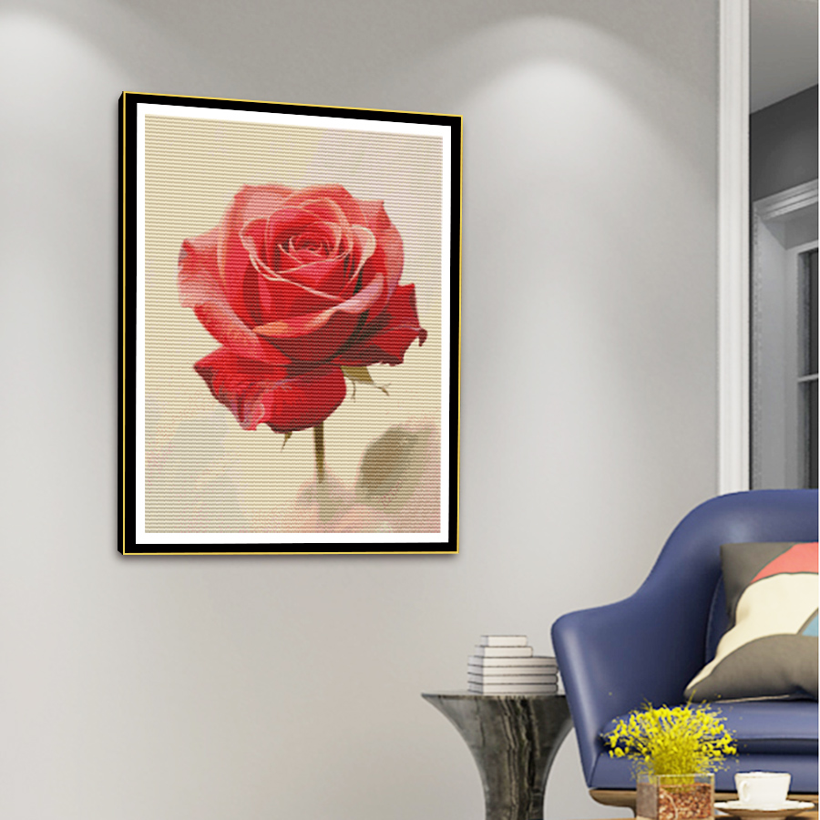 Çiçek açan gül desenli kanaviç - Embroidery Rose Stitch incelemesi ve fiyatı