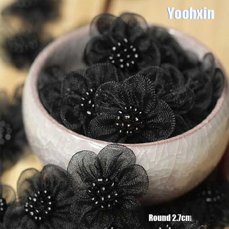 3 adet sıcak 3D siyah çiçek na - Embroidery On Black Shirt incelemesi ve fiyatı