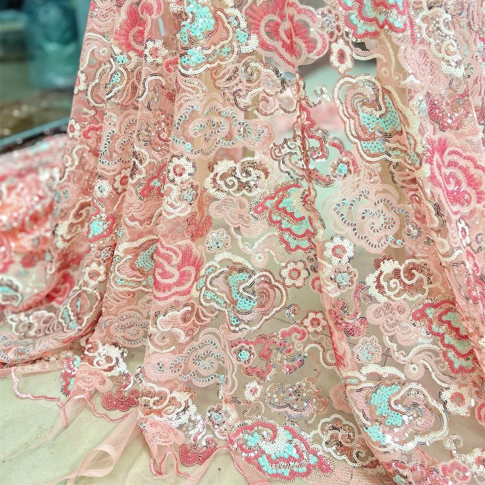 2 Yds/lot 130 cm Geniş Pembe M - Embroidery Gradient incelemesi ve fiyatı