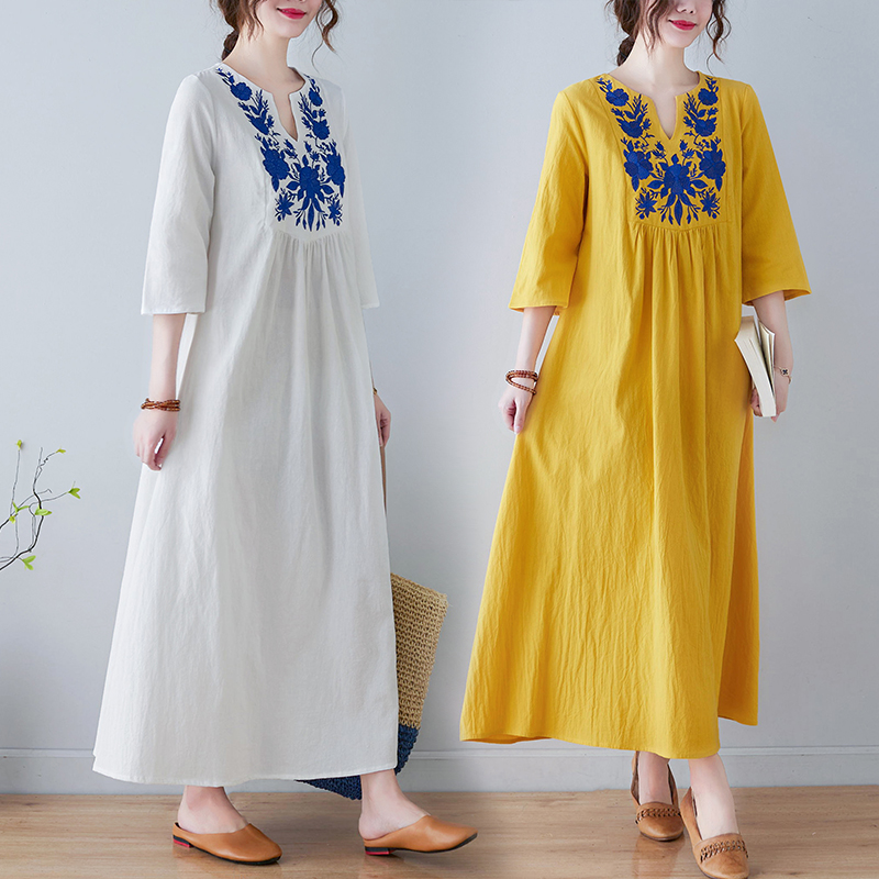 Yeni Etnik Stil Bol Kesim Deri - Embroidery Skirt incelemesi ve fiyatı