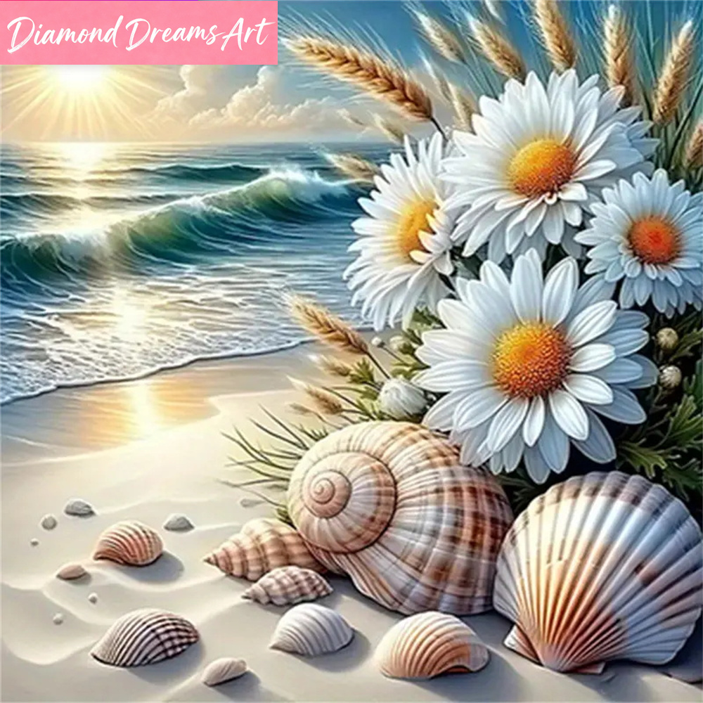 Elmas Boyama Sahil Manzarası M - Embroidery Daisy Flower incelemesi ve fiyatı