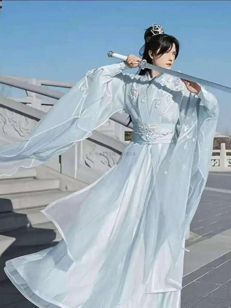 Geleneksel Çin Hanfu Erkek Wux - Embroidery Skirt incelemesi ve fiyatı