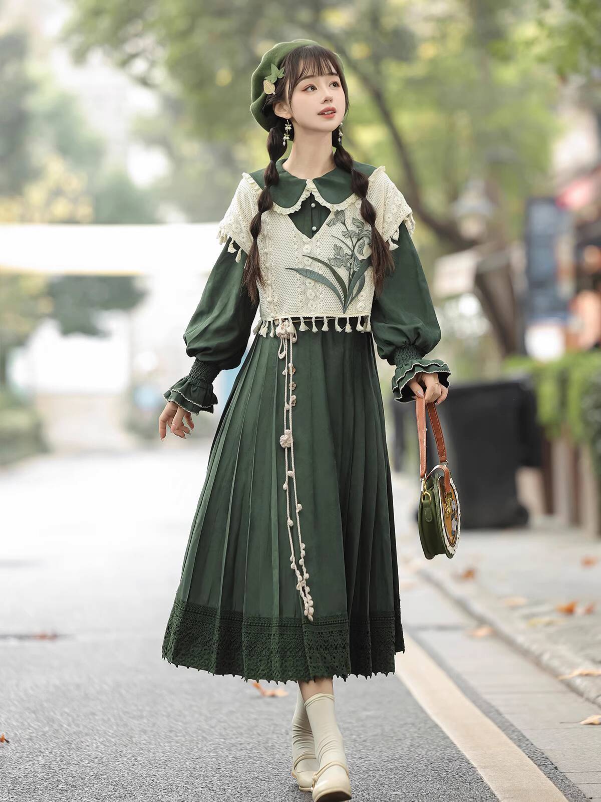 Yeni Çin Tarzı Vintage Yeşil L - Embroidery Dress incelemesi ve fiyatı
