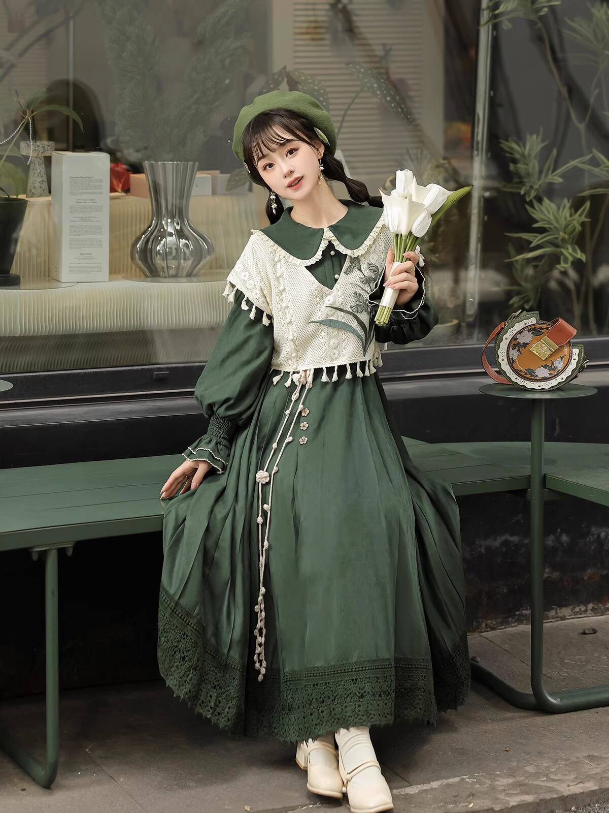 Yeni Çin Tarzı Vintage Yeşil L - Embroidery Dress incelemesi ve fiyatı