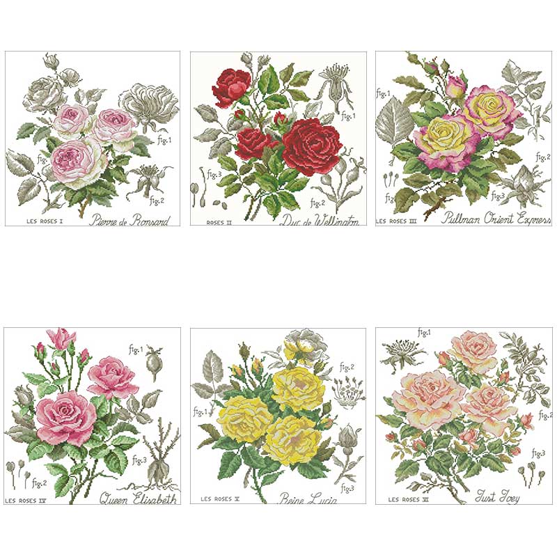 Gölge Gül Desenleri Sayılan 11 - Embroidery Rose Stitch incelemesi ve fiyatı