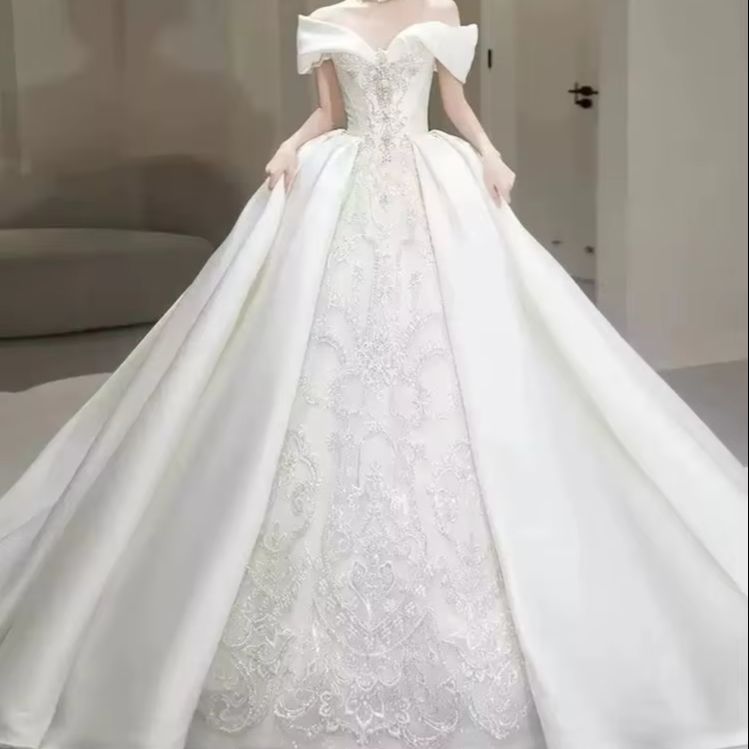 Şık Gelinlikler Omuzları Açık  - Embroidery Skirt incelemesi ve fiyatı