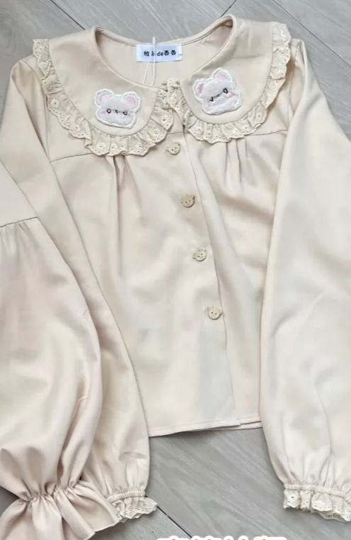 Lolita Bluz Sevimli Ayı Nakışl - Embroidery Cream incelemesi ve fiyatı