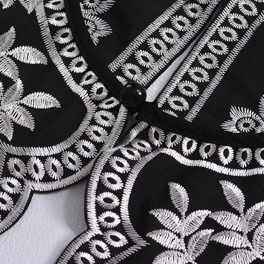 Yeni Avrupa tarzı dik yaka yam - Embroidery On Black Shirt incelemesi ve fiyatı